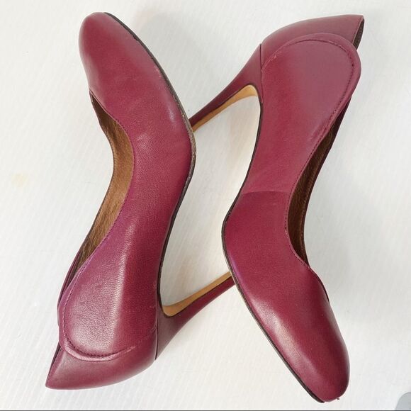 Corso Como Burgundy Leather Heels sz 8.5 - Picture 9 of 9